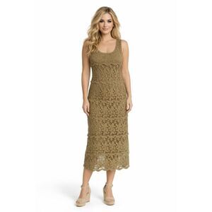 Green CROCHET Tank Dress Solitaire Ravi Khosla Sleeveless Women's WOMAN'S Small